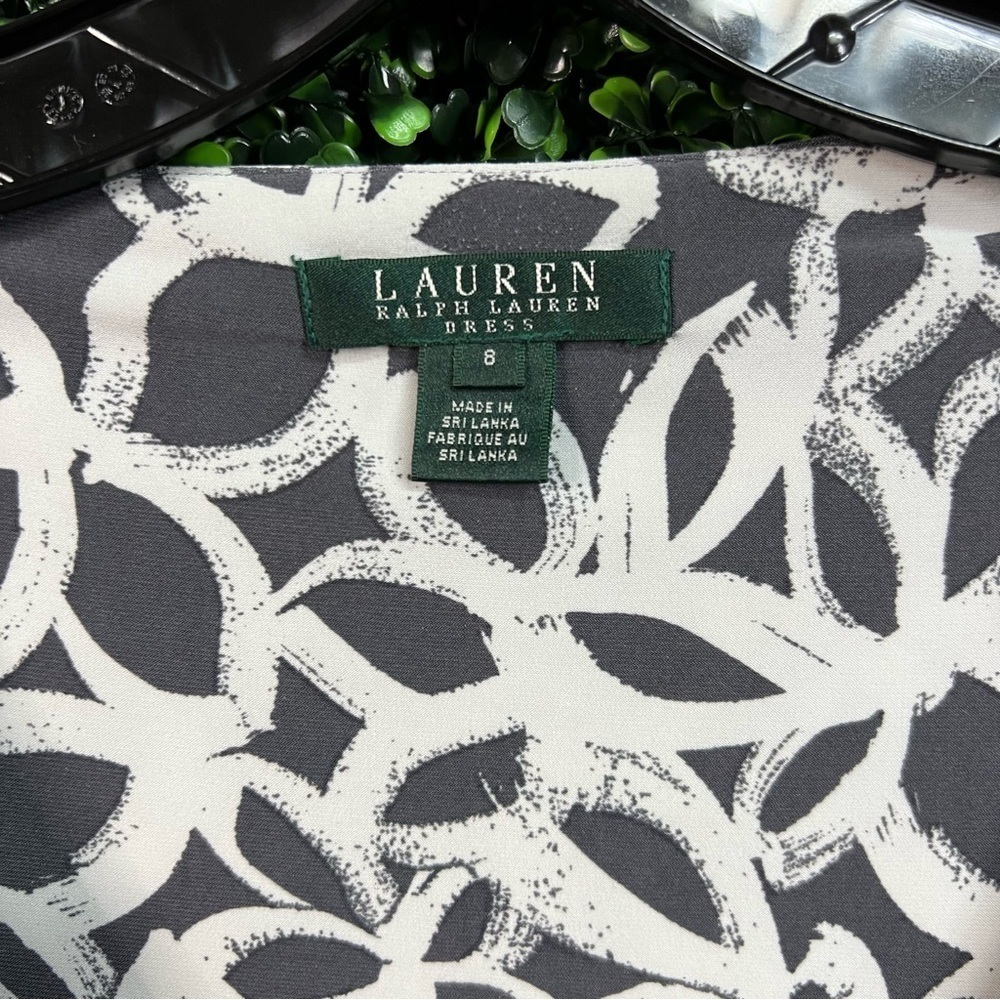 LAUREN RALPH LAUREN | Abstract Patterned Dress (GREY & WHITE) - Picture 10 of 12